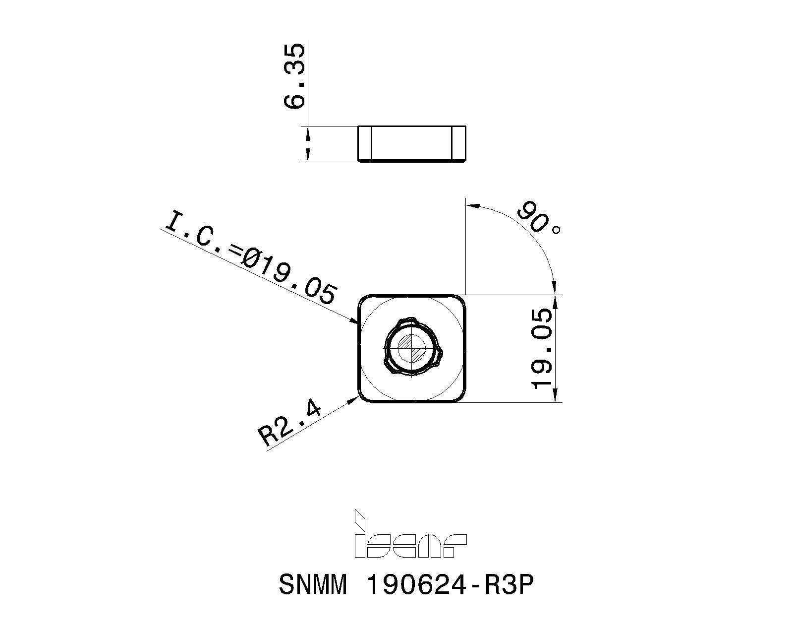 ISCAR Cutting Tools Metal Working Tools SNMMR3P 3328886 SNMM 190624R3P