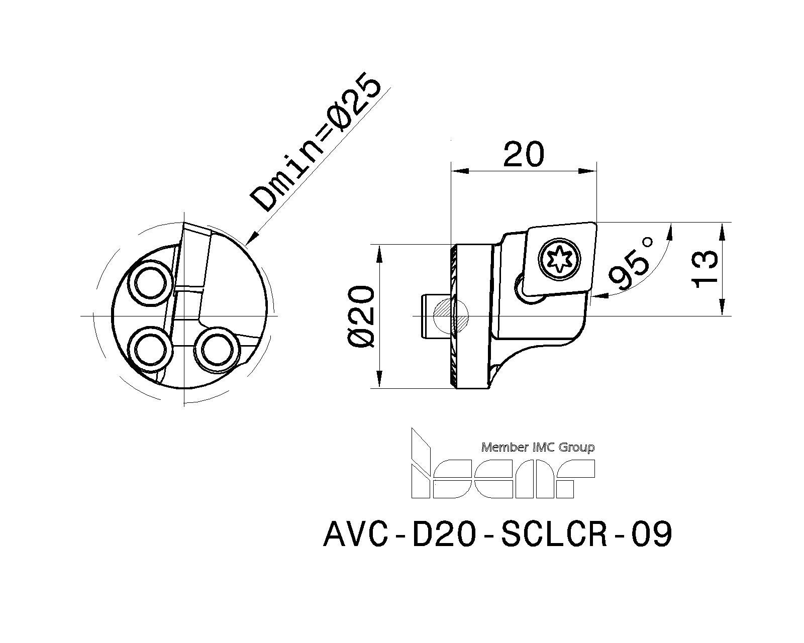 在庫有り お買い得 イスカル ISO旋削 交換式内径加工用ヘッド AVC-SCLCR/L AVC-D32-SCLCR-09  イスカルジャパン(株)