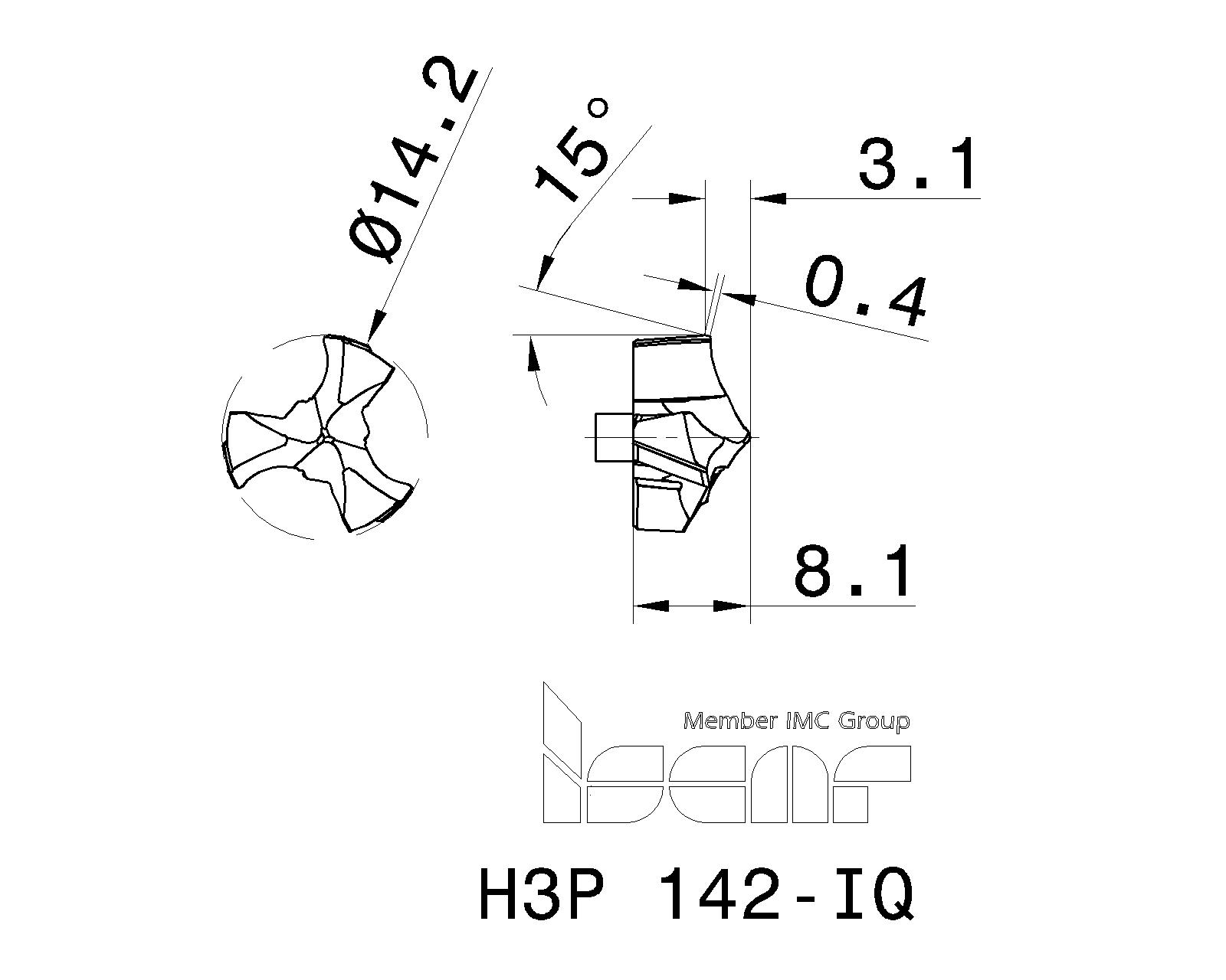 ISCAR Cutting Tools Metal Working Tools H3P 3335745 H3P 142IQ