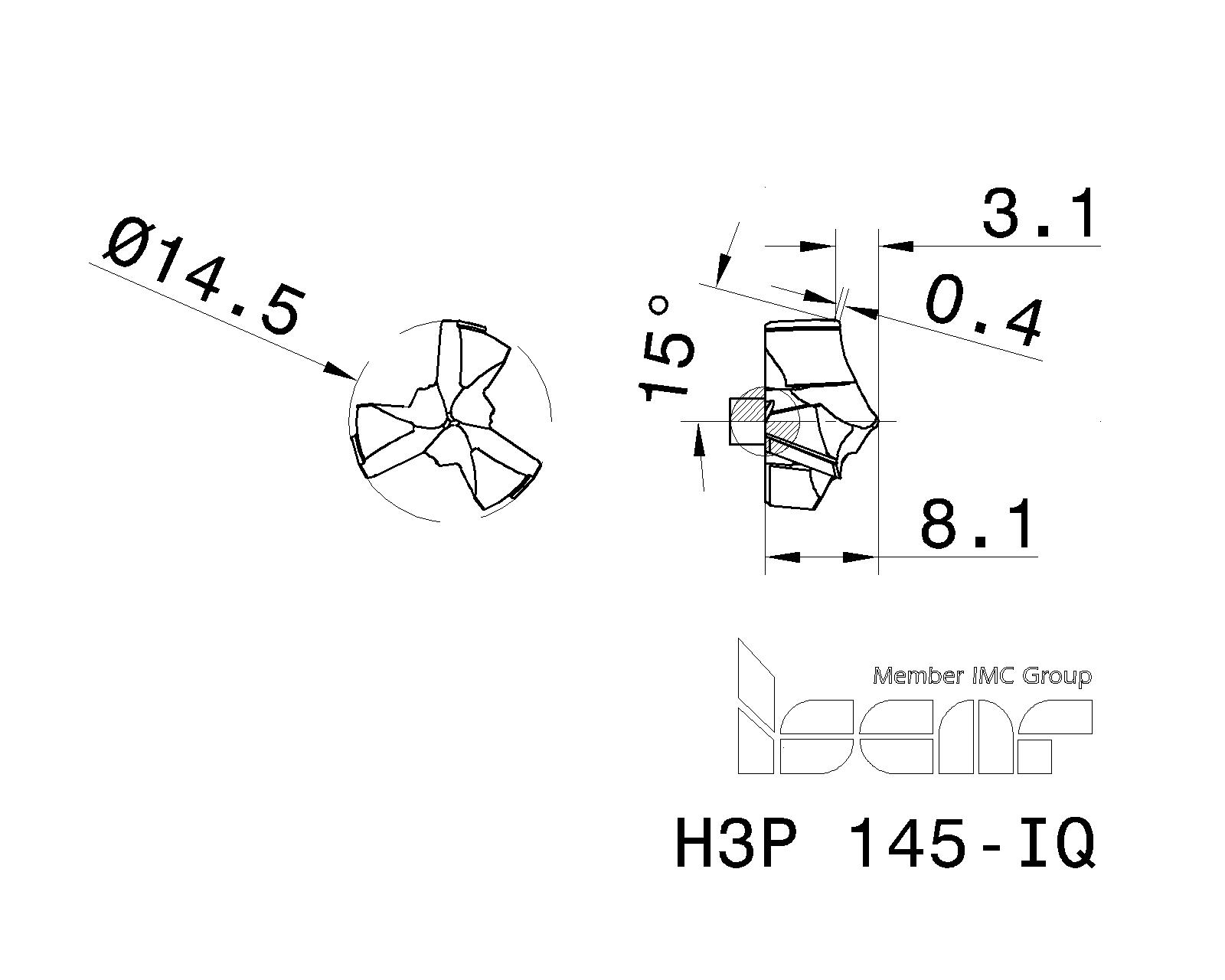 ISCAR Cutting Tools Metal Working Tools H3P 3335747 H3P 145IQ