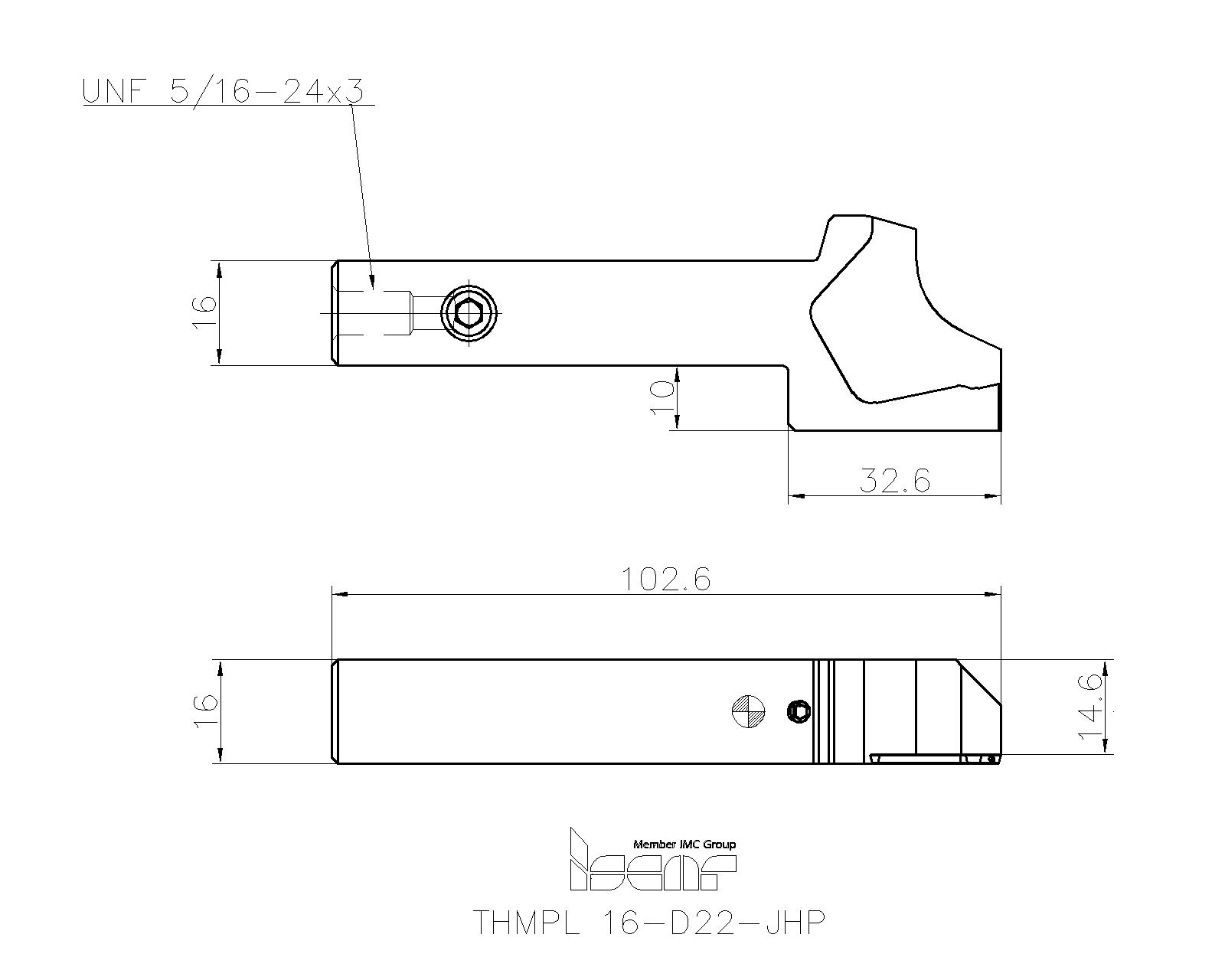 正規品】 イスカル ロジック５グリップ THMPL 16-D22-JHP