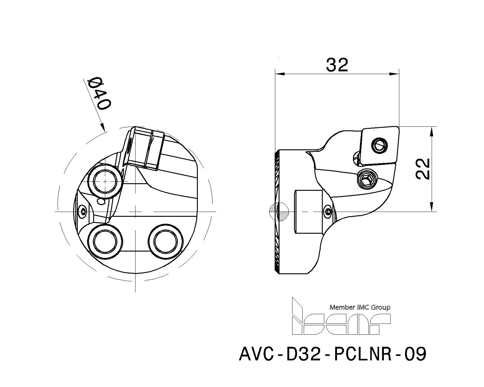ISCAR Cutting Tools - Metal Working Tools - AVC-PCLNR/L : 3337818