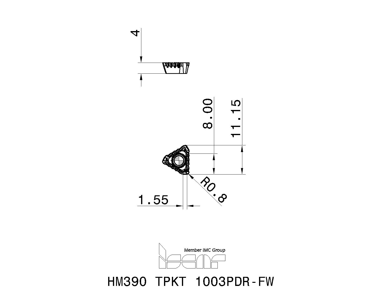 ISCAR Cutting Tools - Metal Working Tools - HM390 TPKT/CT 1003