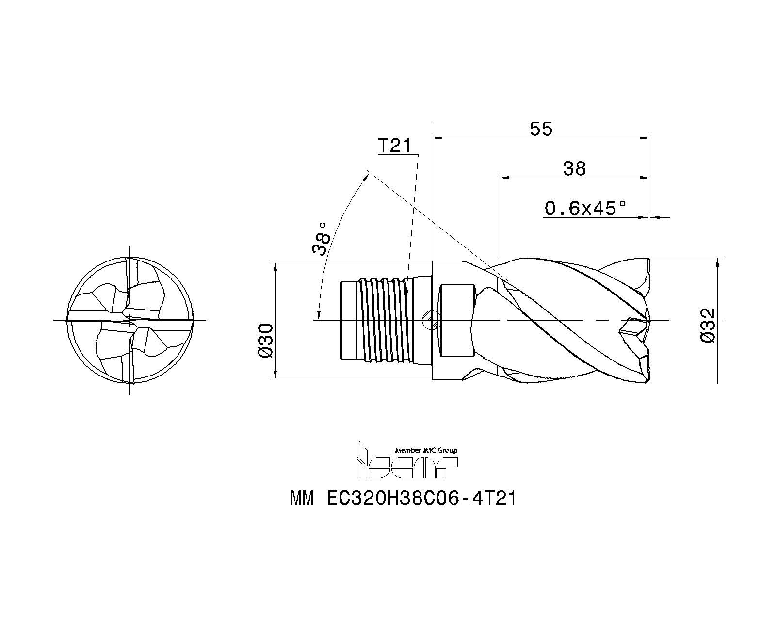 ISCAR Cutting Tools Metal Working Tools MM ECCF 3346355 MM