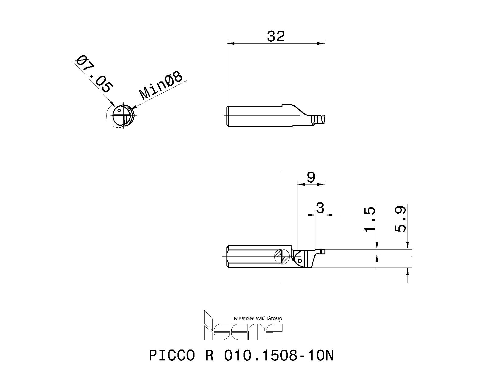 ISCAR Cutting Tools Metal Working Tools PICCO010/610N (Face Grooving) 3360771 PICCO R