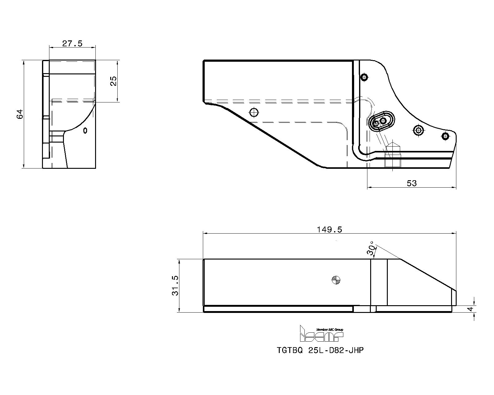 Iscar Cutting Tools Metal Working Tools Tgtbq Jhp 3365854 Tgtbq 25l D82 Jhp