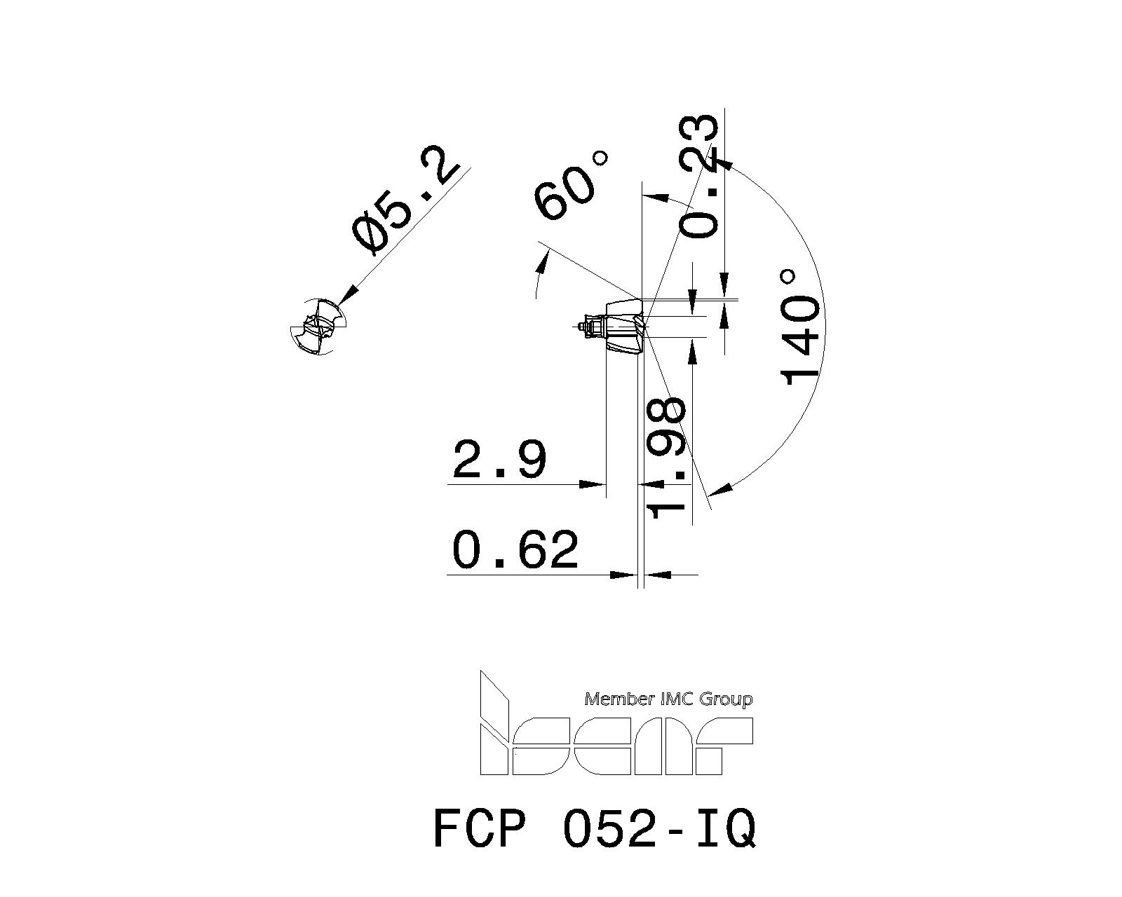 ISCAR Cutting Tools Metal Working Tools FCP 3387457 FCP 052IQ