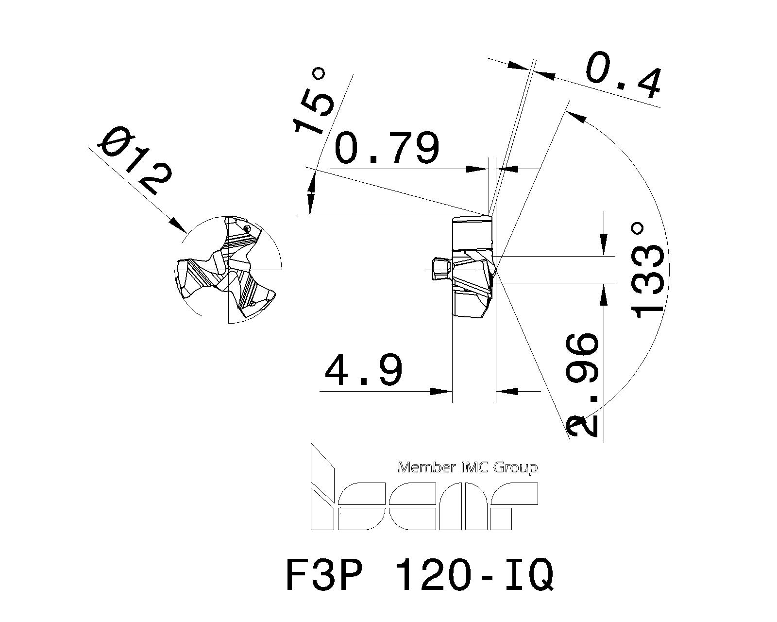 ISCAR Cutting Tools Metal Working Tools F3P 3389166 F3P 120IQ