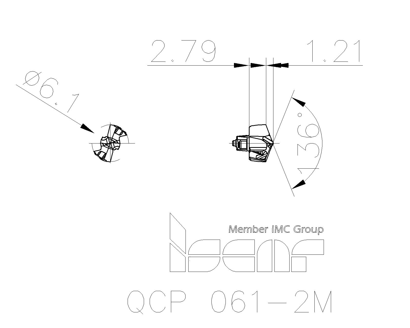ISCAR Cutting Tools Metal Working Tools QCP2M 3397587 QCP 0612M