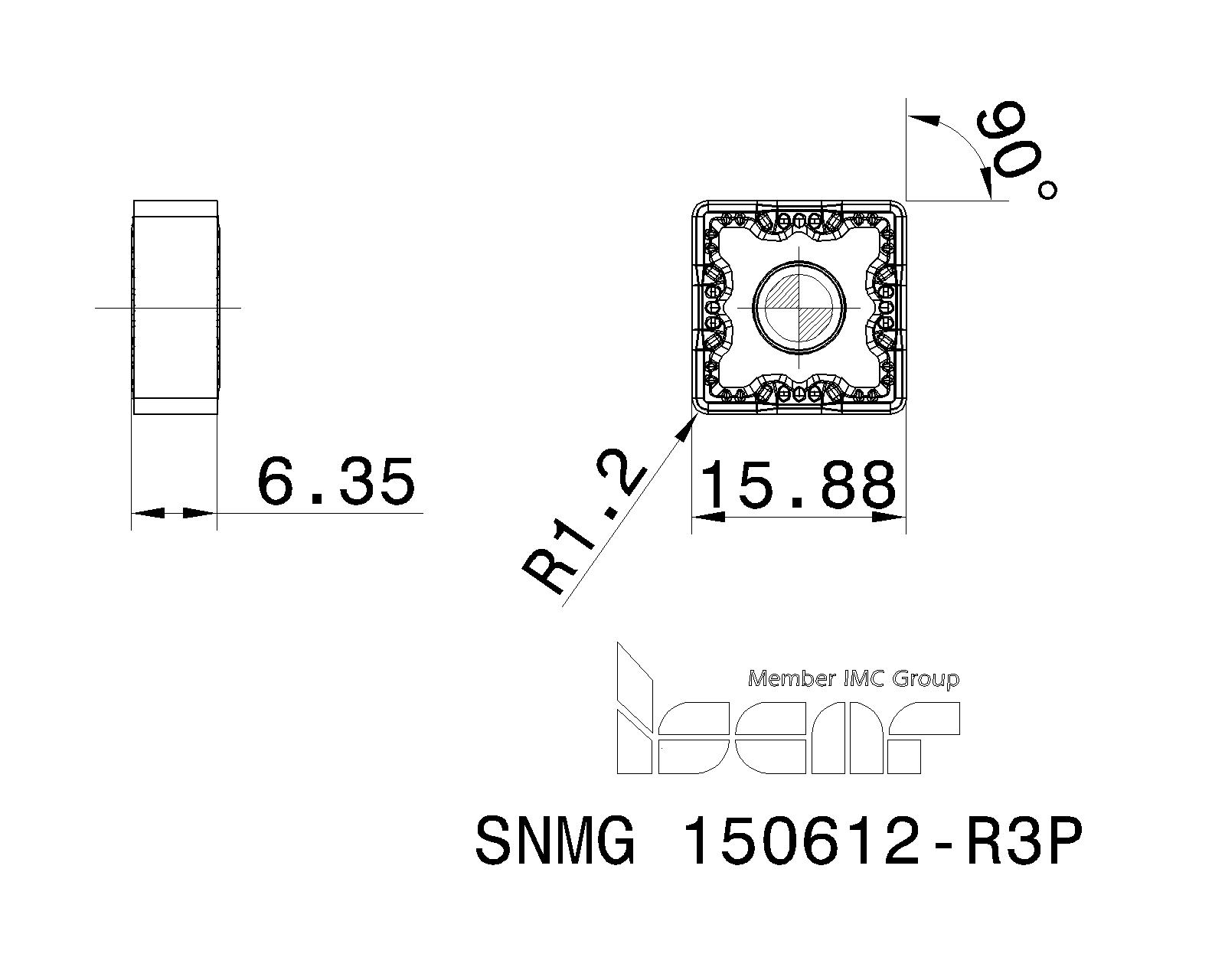 ISCAR Cutting Tools Metal Working Tools SNMGR3P 3419982 SNMG