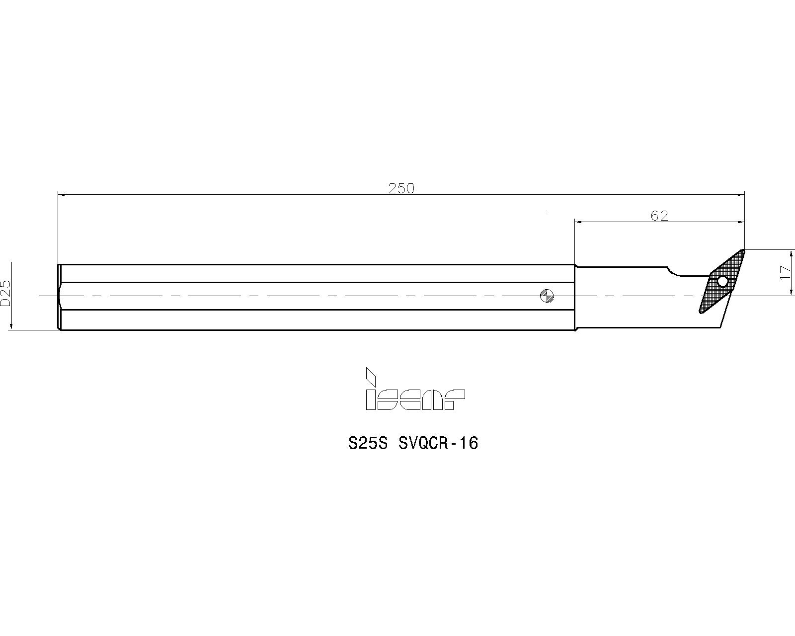 ISCAR Cutting Tools - Metal Working Tools - A/S-SVQCR/L : 3601090