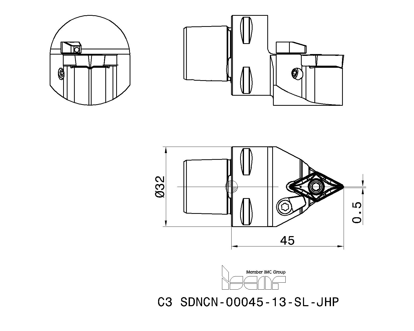 Iscar Cutting Tools Metal Working Tools C Sdncn 13 Sl Jhp