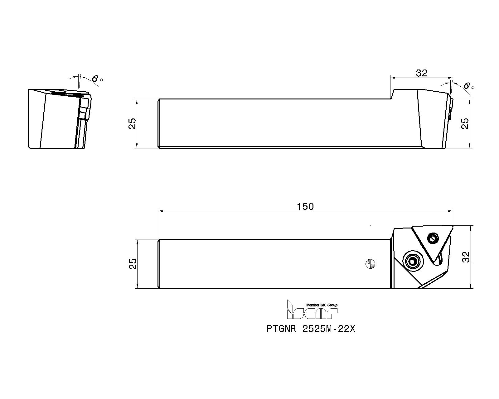 ISCAR Cutting Tools Metal Working Tools PTGNR/LX 3606762 PTGNR 2525M22X