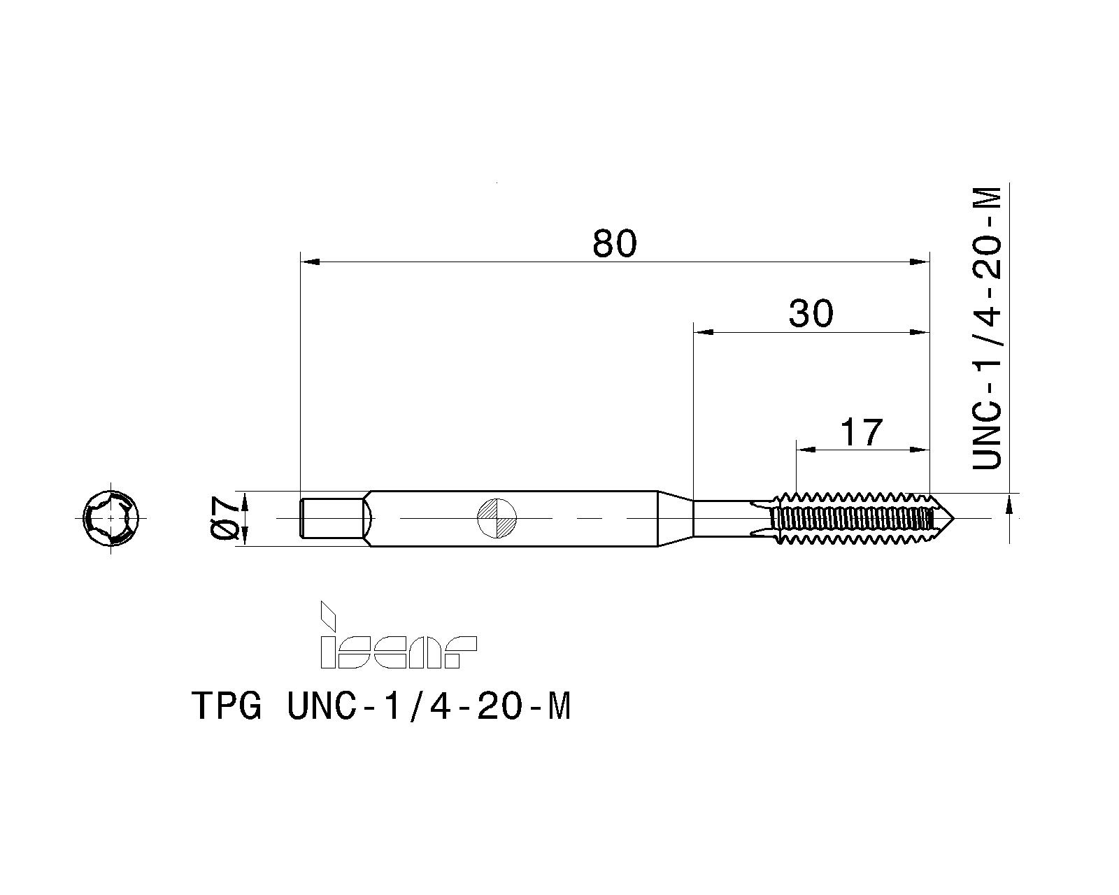 Iscar Cutting Tools Metal Working Tools Tpg Unc Hss Tpg Unc 1 4 M