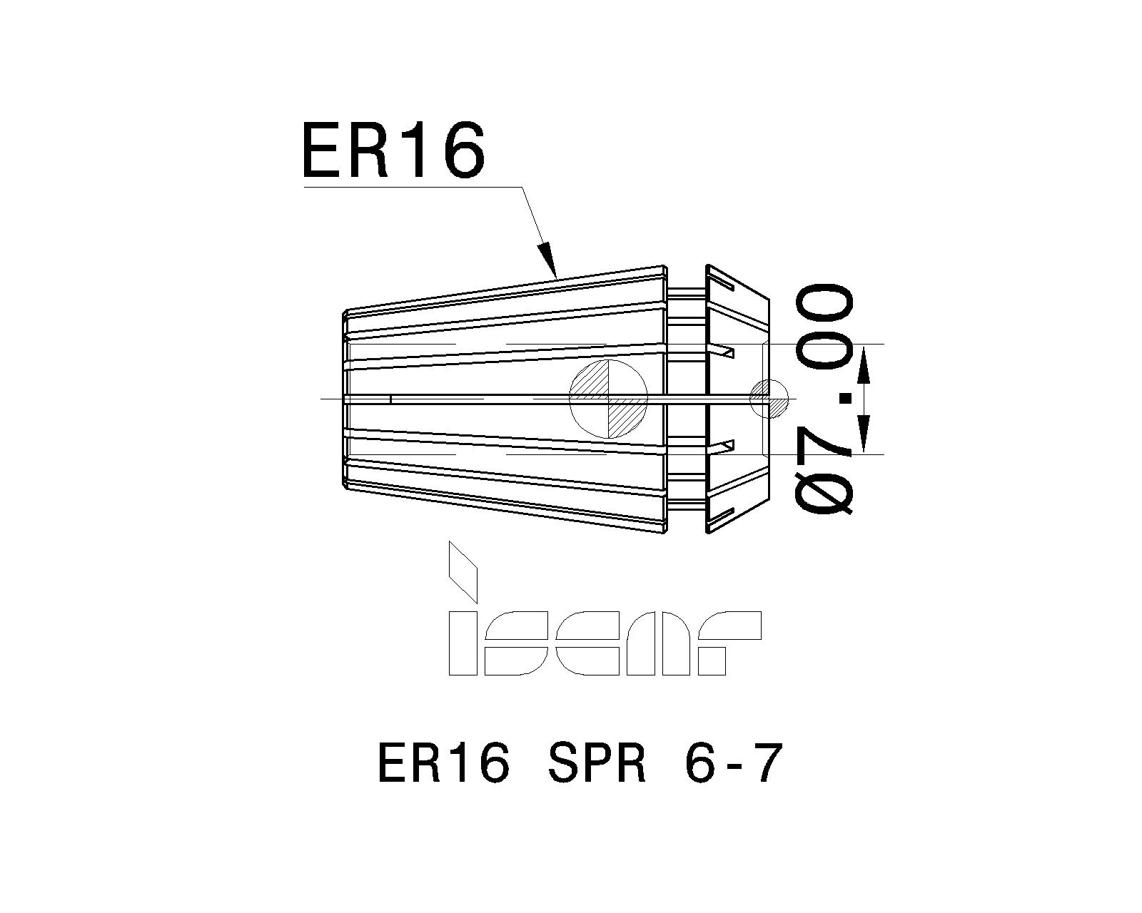 イスカル ERスプリングコレット ER-SPR-AA ER16 SPR 6- AA イスカルジャパン(株) 通販 