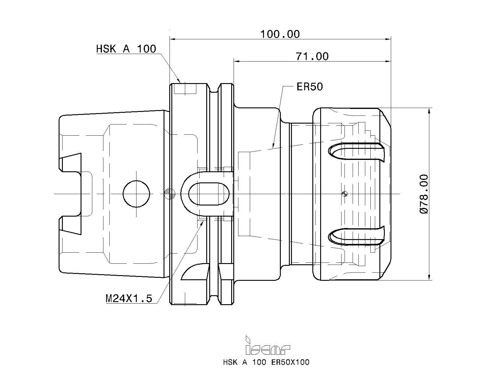 ISCAR Cutting Tools - Metal Working Tools - HSK A-ER : 4503591