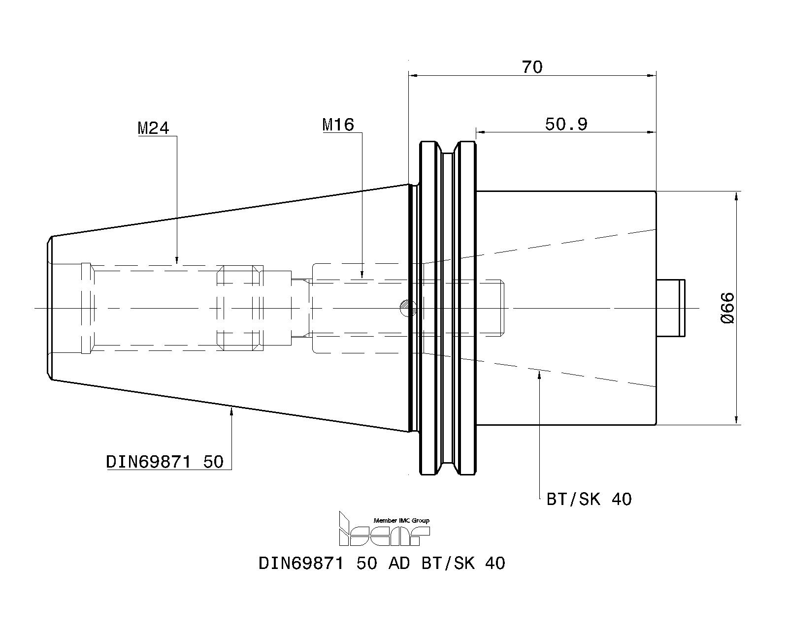 Iscar Cutting Tools Metal Working Tools Din Ad Din 50 Ad Bt Sk 40