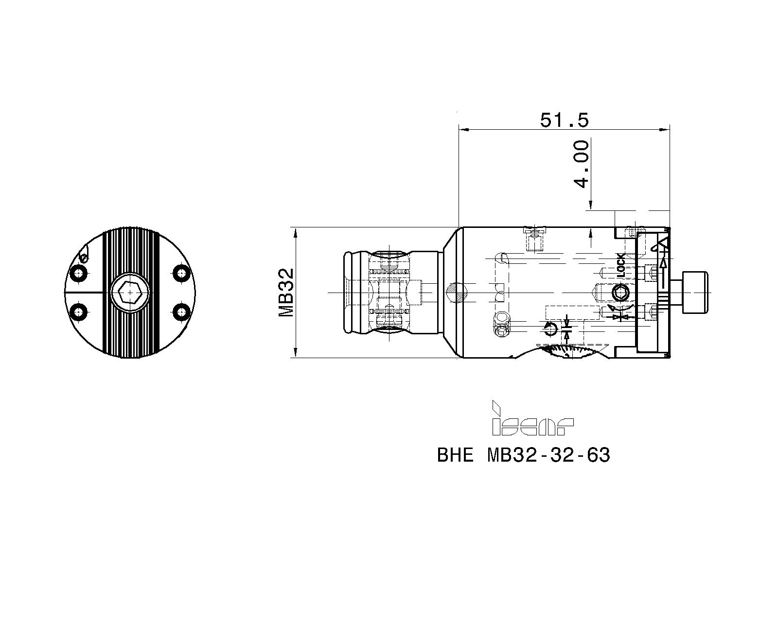 ISCAR Cutting Tools - Metal Working Tools - BHE MB : 4560104 - BHE MB32-32- 63