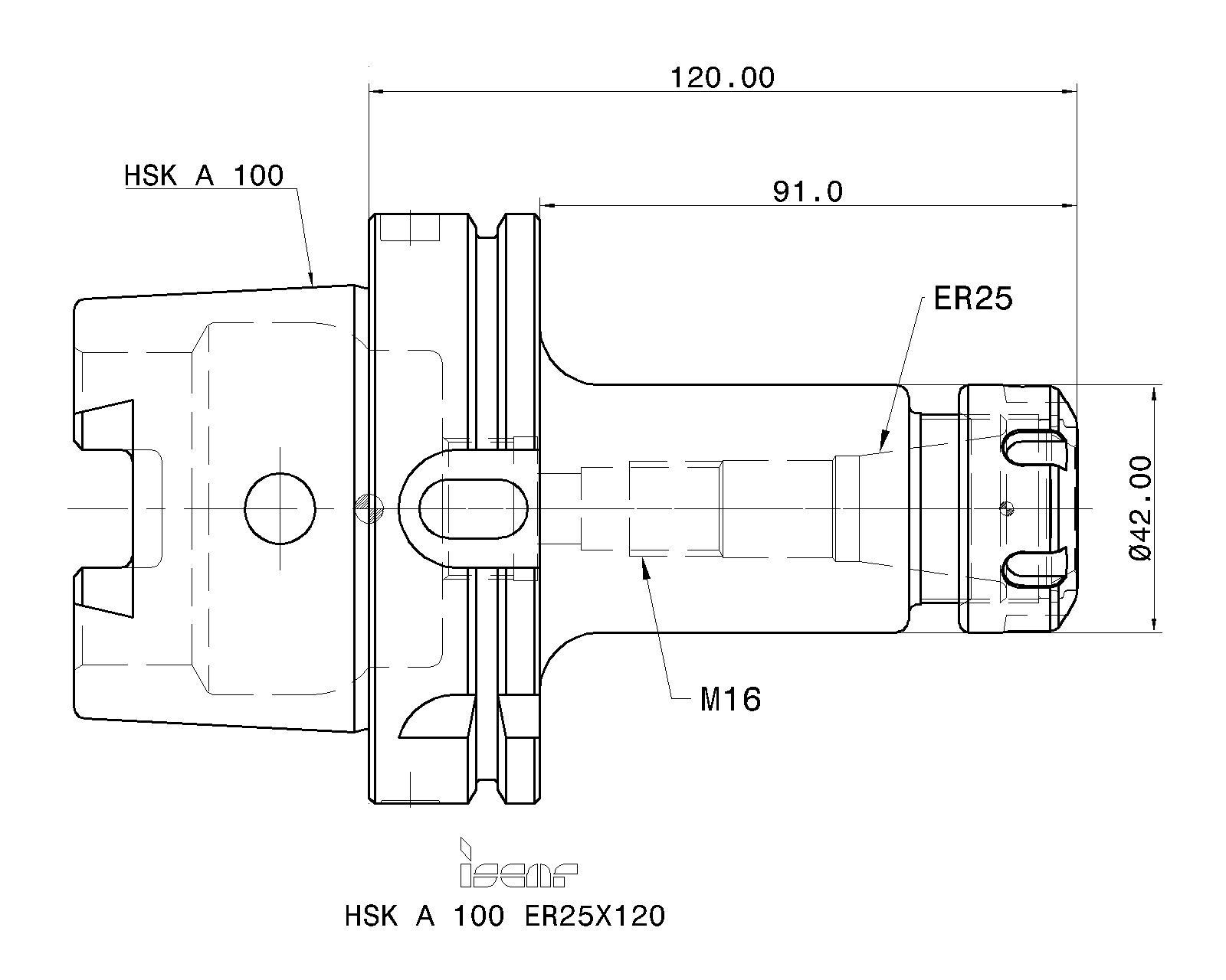 ISCAR Cutting Tools - Metal Working Tools - HSK A-ER : 4561155