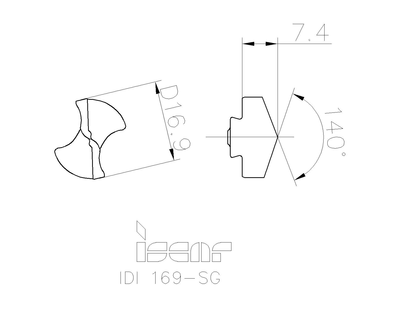 ISCAR Cutting Tools Metal Working Tools IDISG 5505008 IDI 169SG