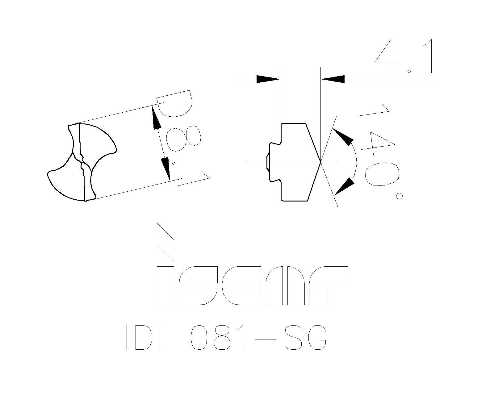 ISCAR Cutting Tools Metal Working Tools IDISG 5505080 IDI 081SG