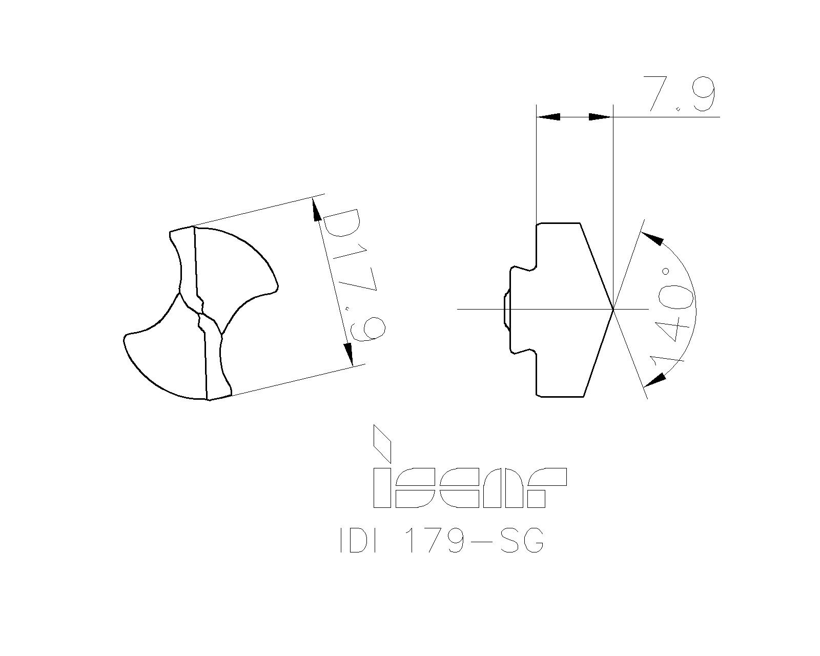 ISCAR Cutting Tools Metal Working Tools IDISG 5505121 IDI 179SG