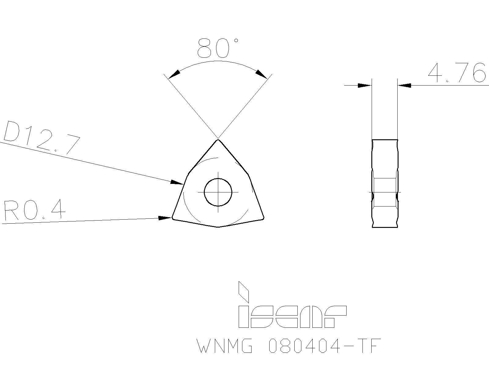 ISCAR Cutting Tools - Metal Working Tools - WNMG-TF : 5505131