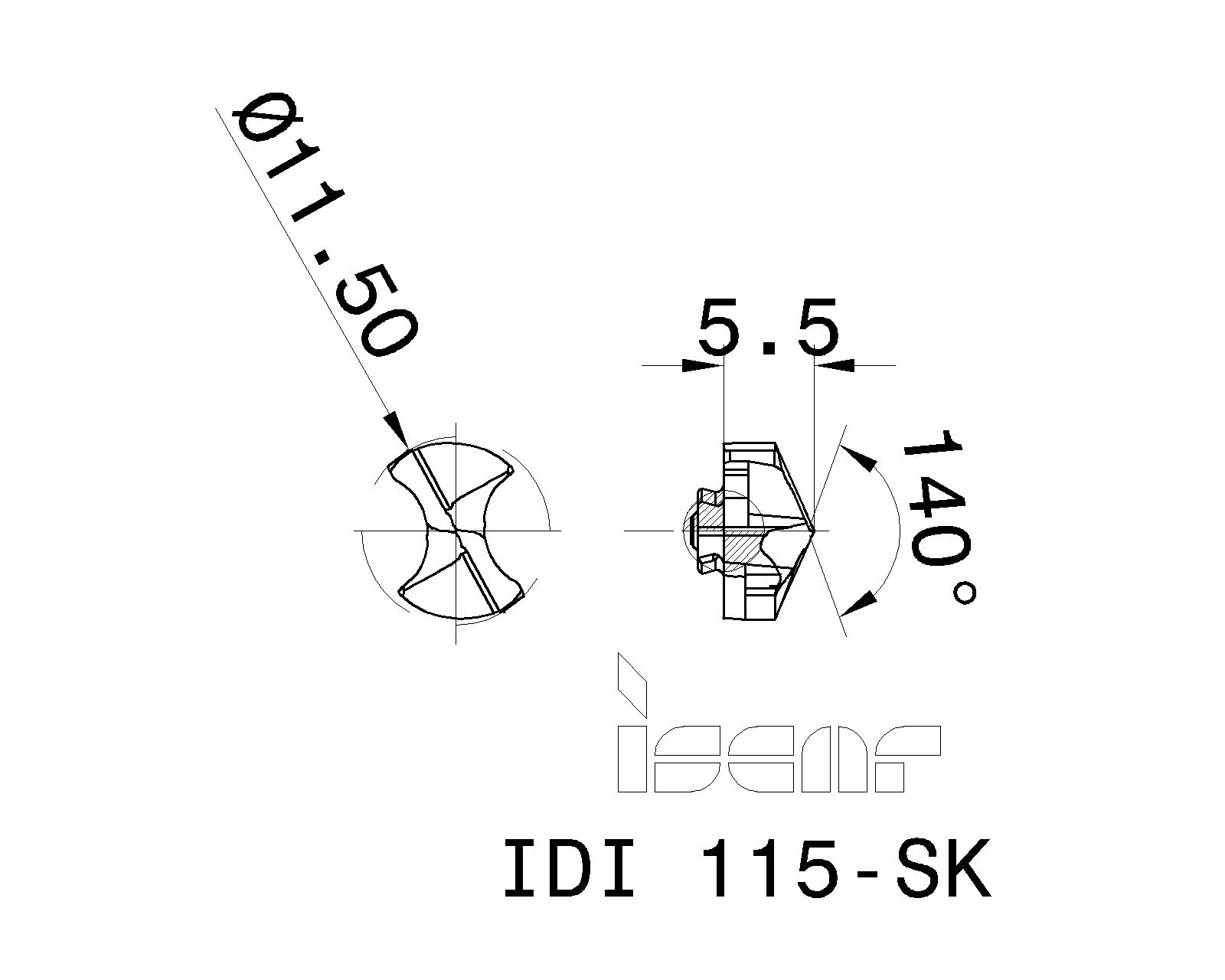ISCAR Cutting Tools Metal Working Tools IDISK 5505192 IDI 115SK