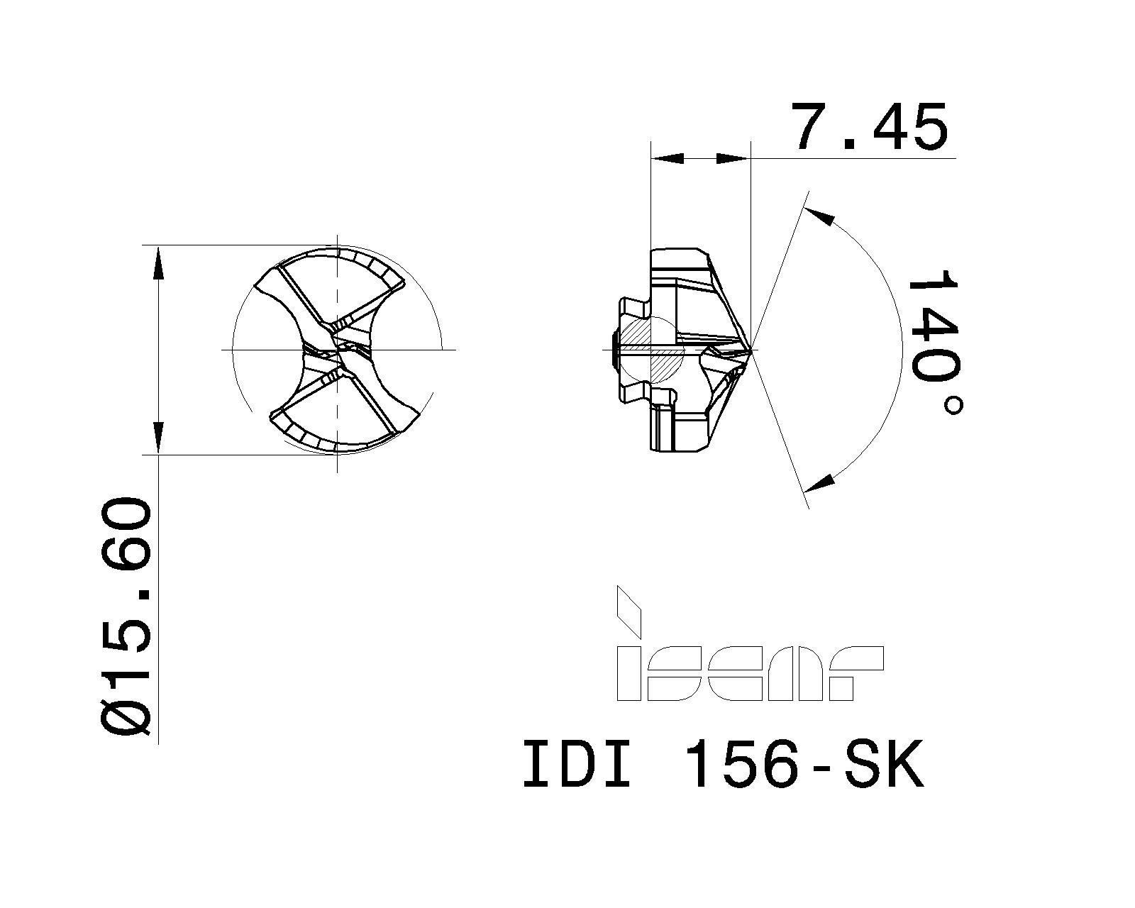 ISCAR Cutting Tools Metal Working Tools IDISK 5505330 IDI 156SK