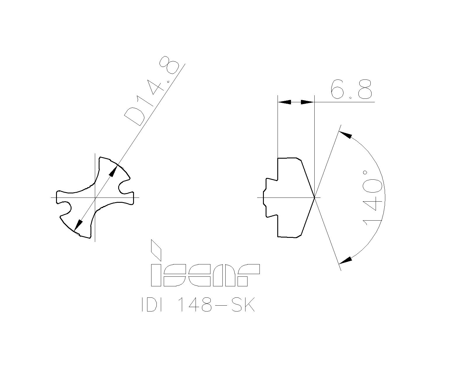 ISCAR Cutting Tools Metal Working Tools IDISK 5505464 IDI 148SK