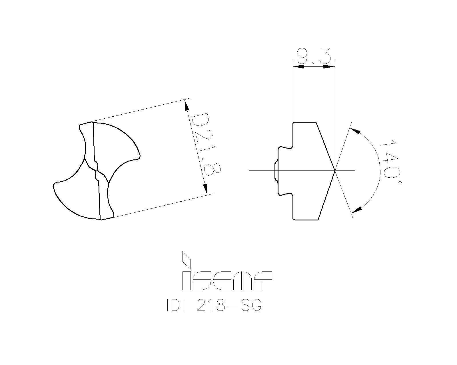 ISCAR Cutting Tools Metal Working Tools IDISG 5505611 IDI 218SG