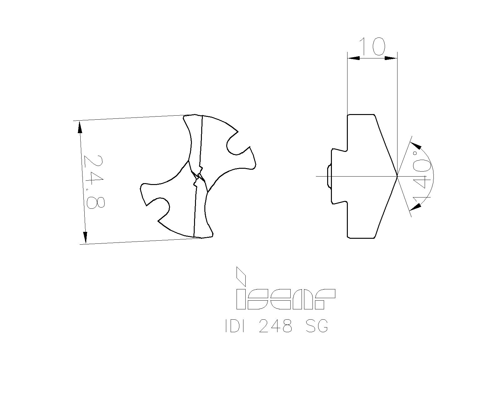 ISCAR Cutting Tools Metal Working Tools IDISG 5506061 IDI 248SG