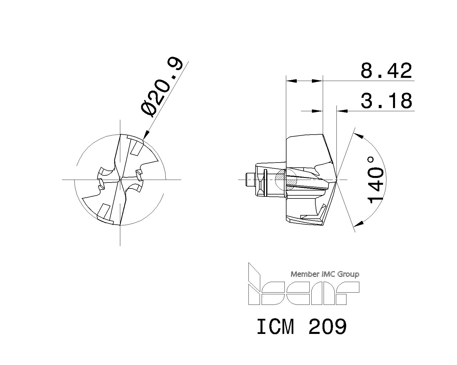 ISCAR Cutting Tools Metal Working Tools ICM 5506705 ICM 209