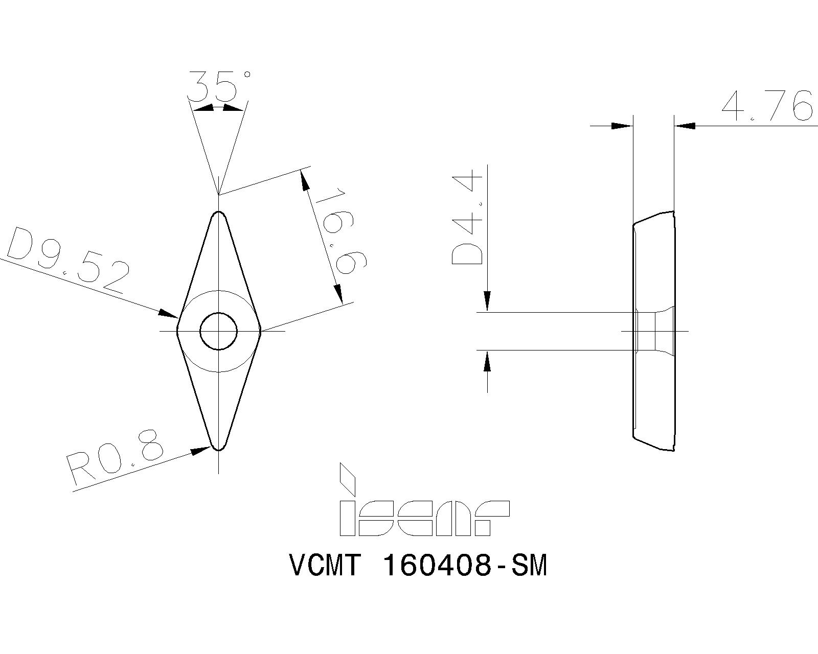 ISCAR Cutting Tools Metal Working Tools VCMTSM 5507004 VCMT
