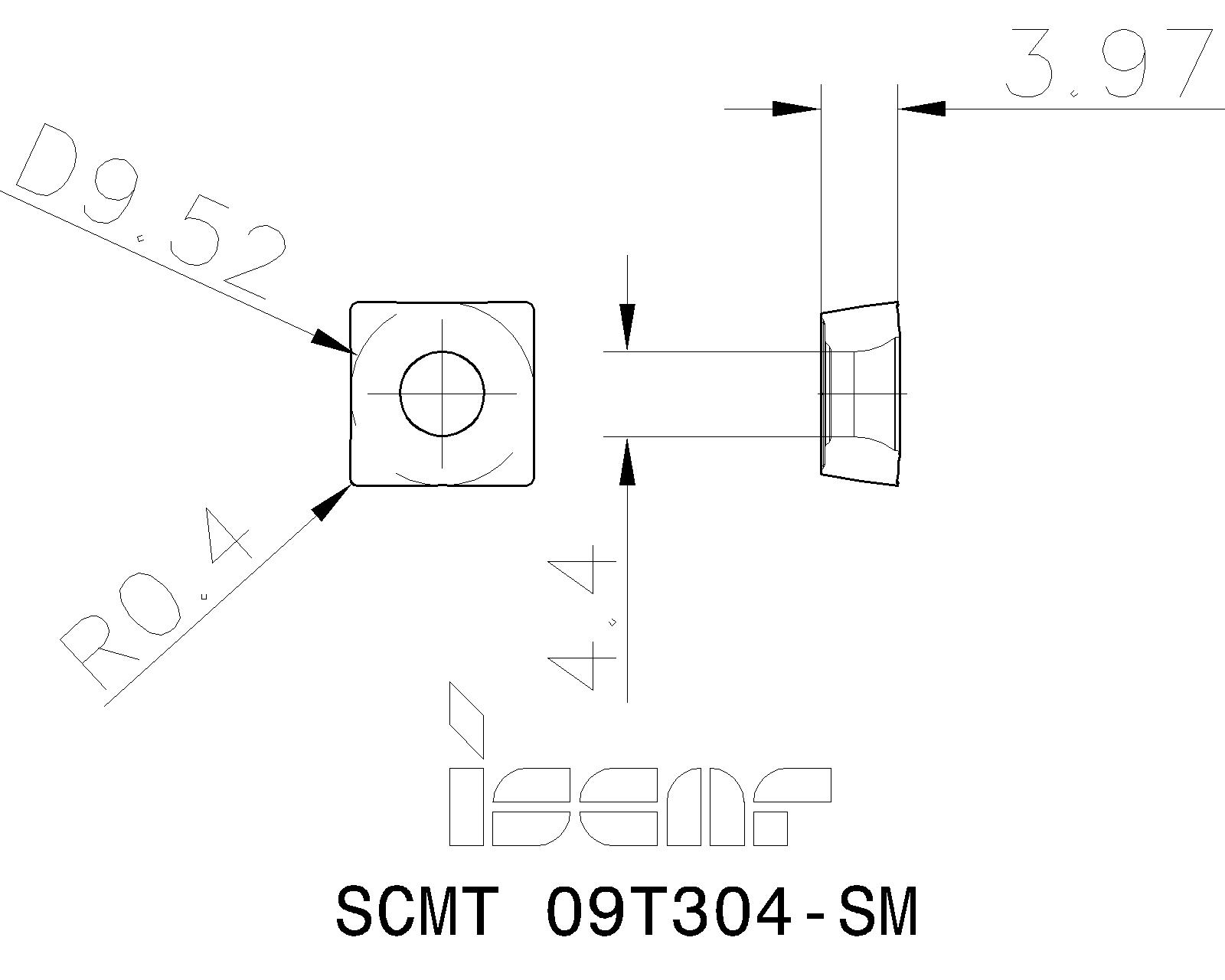 ISCAR Cutting Tools - Metal Working Tools - SCMT-SM : 5507005 - SCMT ...