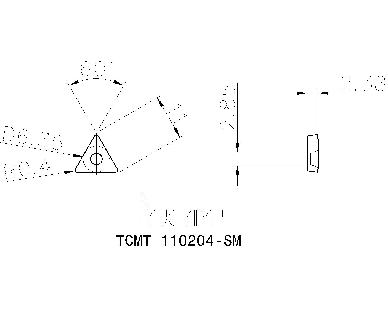 ISCAR Cutting Tools Metal Working Tools TCMTSM 5507025 TCMT 110204SM