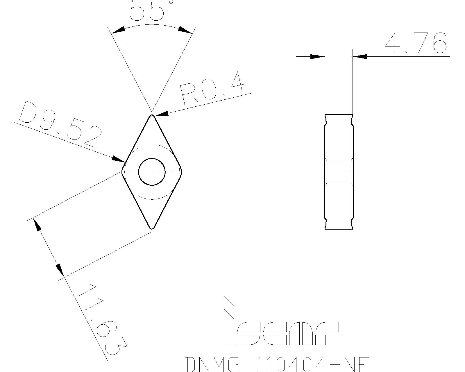 ISCAR Cutting Tools Metal Working Tools DNMGNF 5507229 DNMG 110404NF