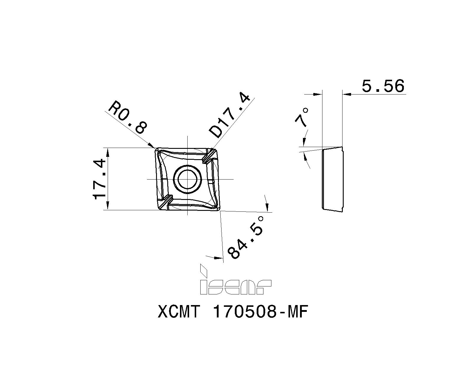 ISCAR Cutting Tools - Metal Working Tools - XCMT-MF : 5508051