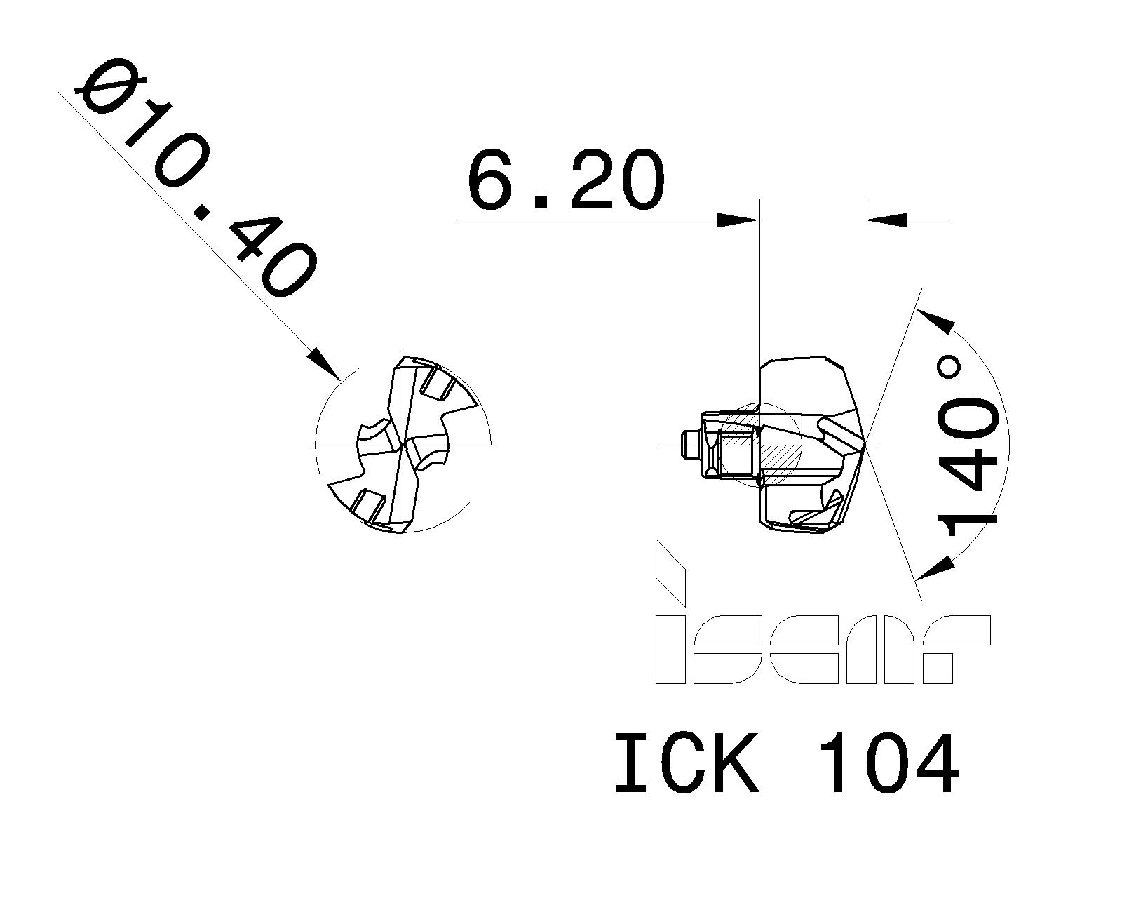 ISCAR Cutting Tools Metal Working Tools ICK 5508380 ICK 104