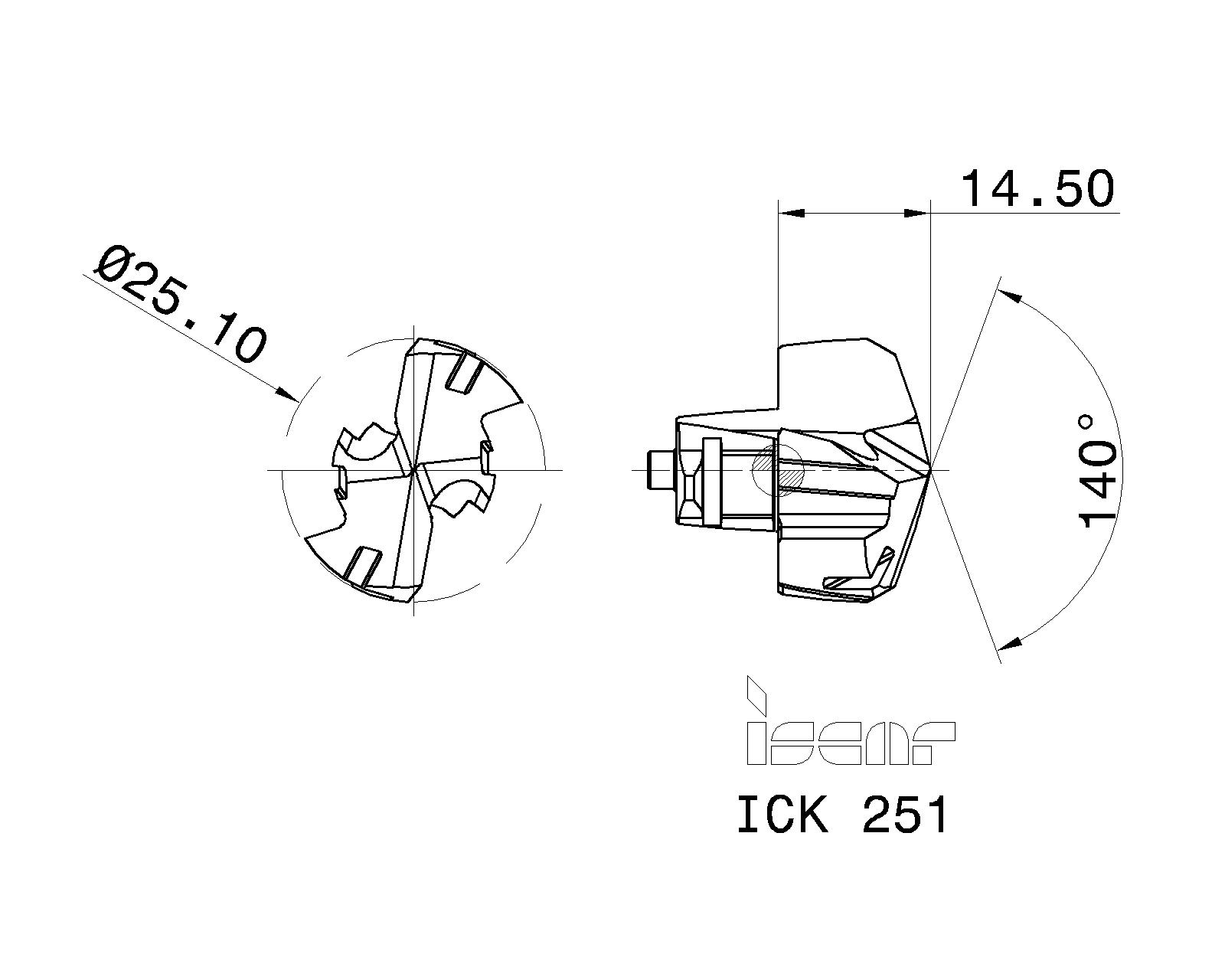 ISCAR Cutting Tools Metal Working Tools ICK 5509042 ICK 251