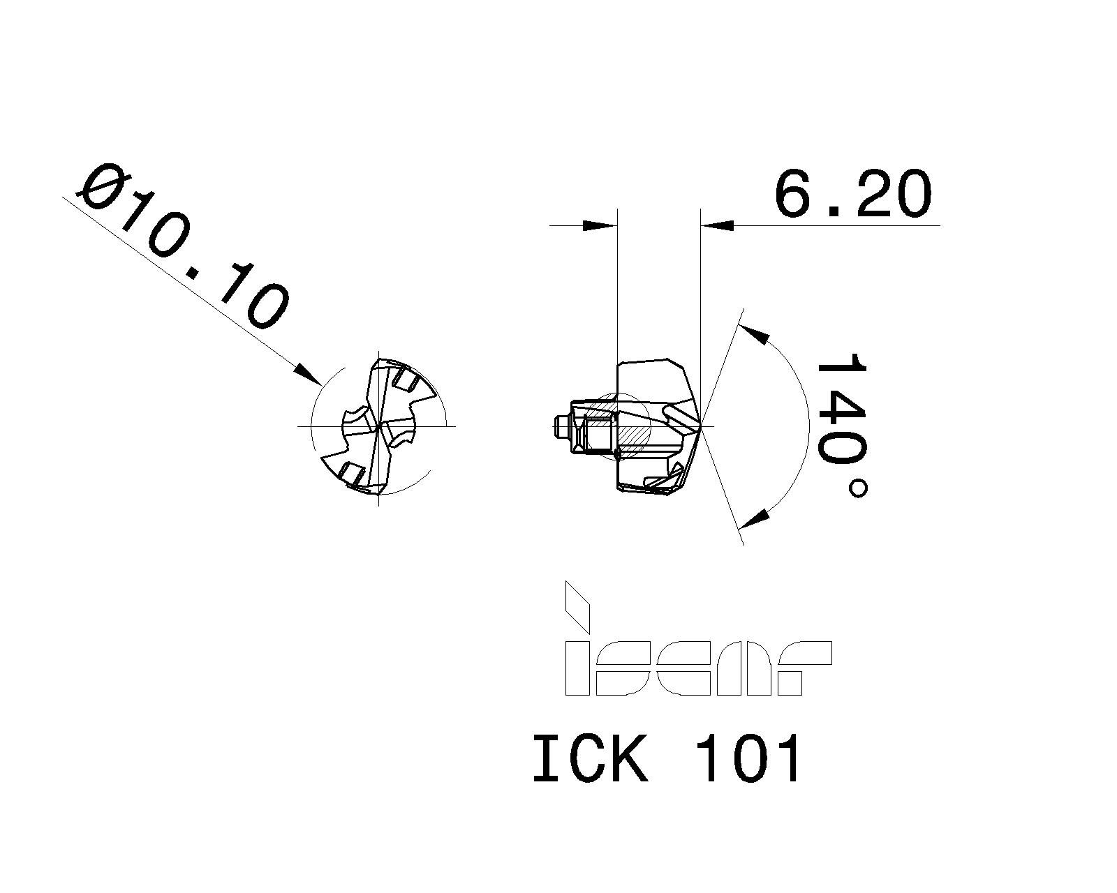 ISCAR Cutting Tools Metal Working Tools ICK 5509207 ICK 101