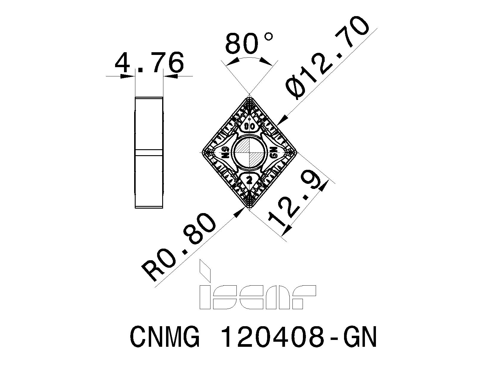 ISCAR Cutting Tools - Metal Working Tools - CNMG-GN : 5509498