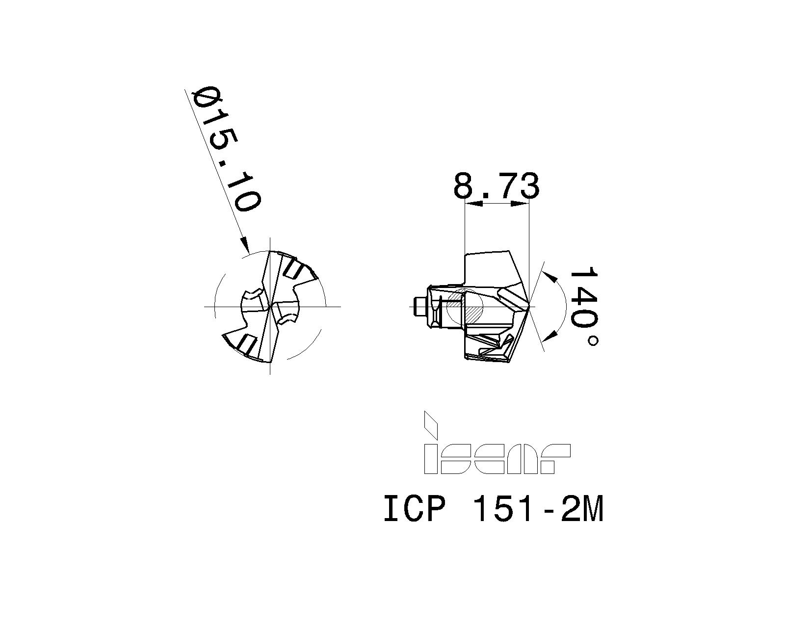 ISCAR Cutting Tools Metal Working Tools ICP2M 5509605 ICP 1512M