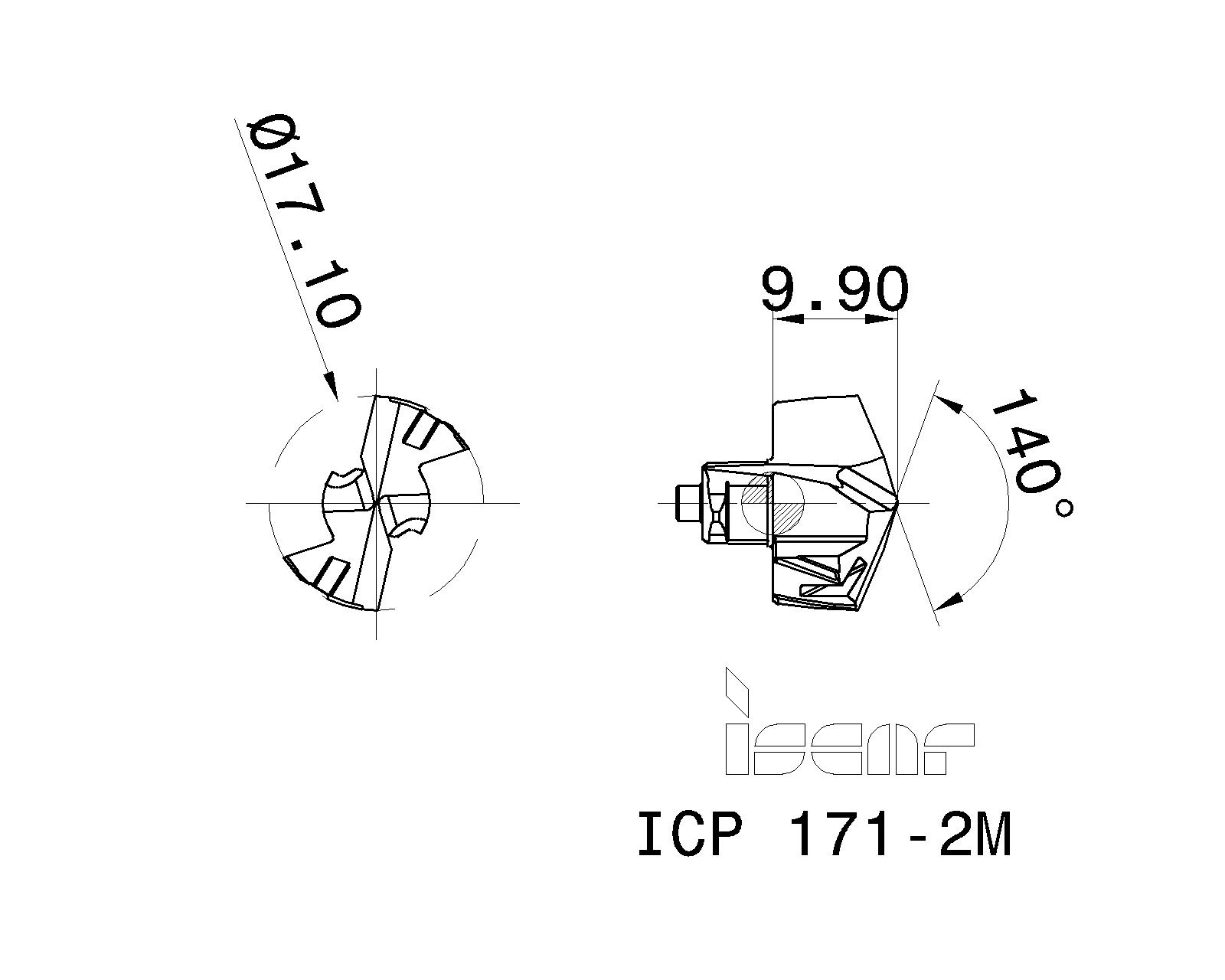 ISCAR Cutting Tools Metal Working Tools ICP2M 5509619 ICP 1712M