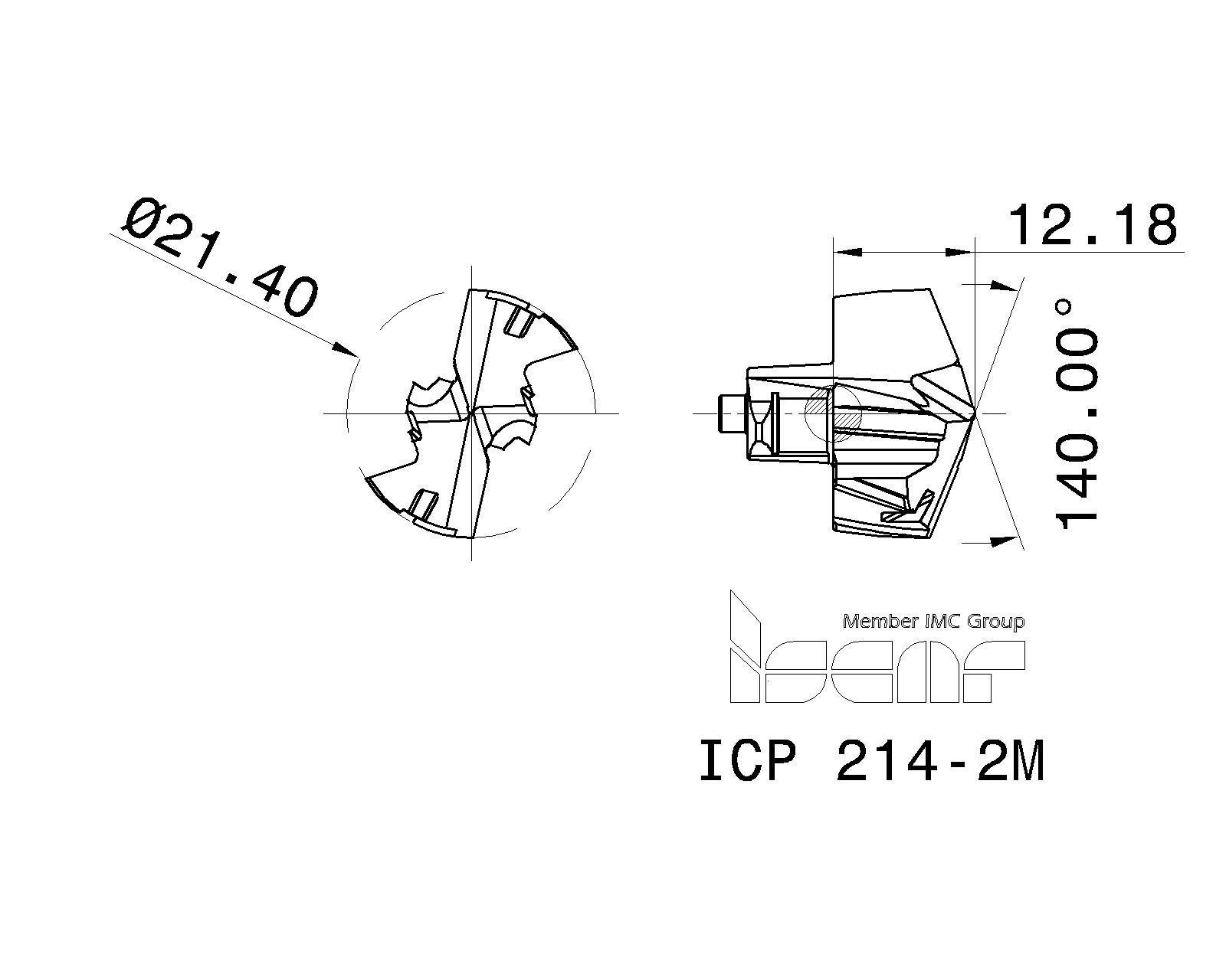 ISCAR Cutting Tools Metal Working Tools ICP2M 5509653 ICP 2142M