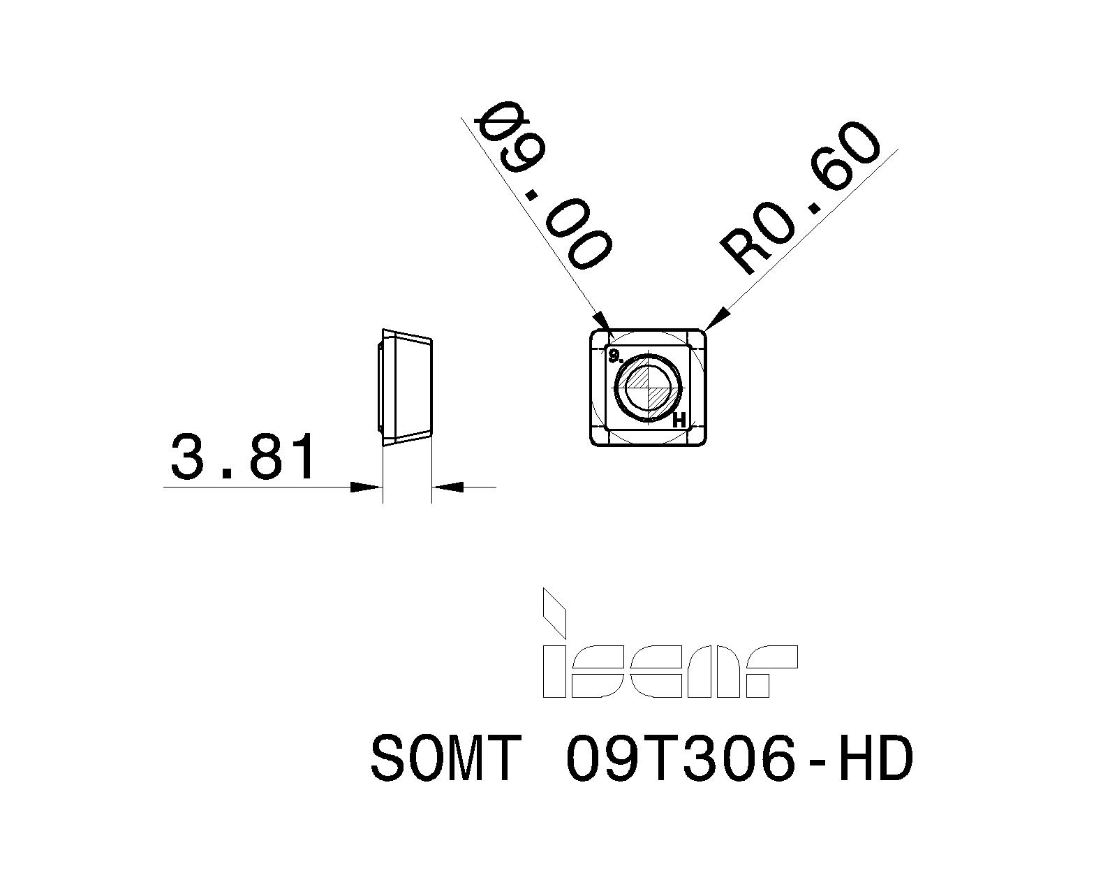 SOMT 09T306-HD ISCAR Iscar Carbide Inserts IC808 
