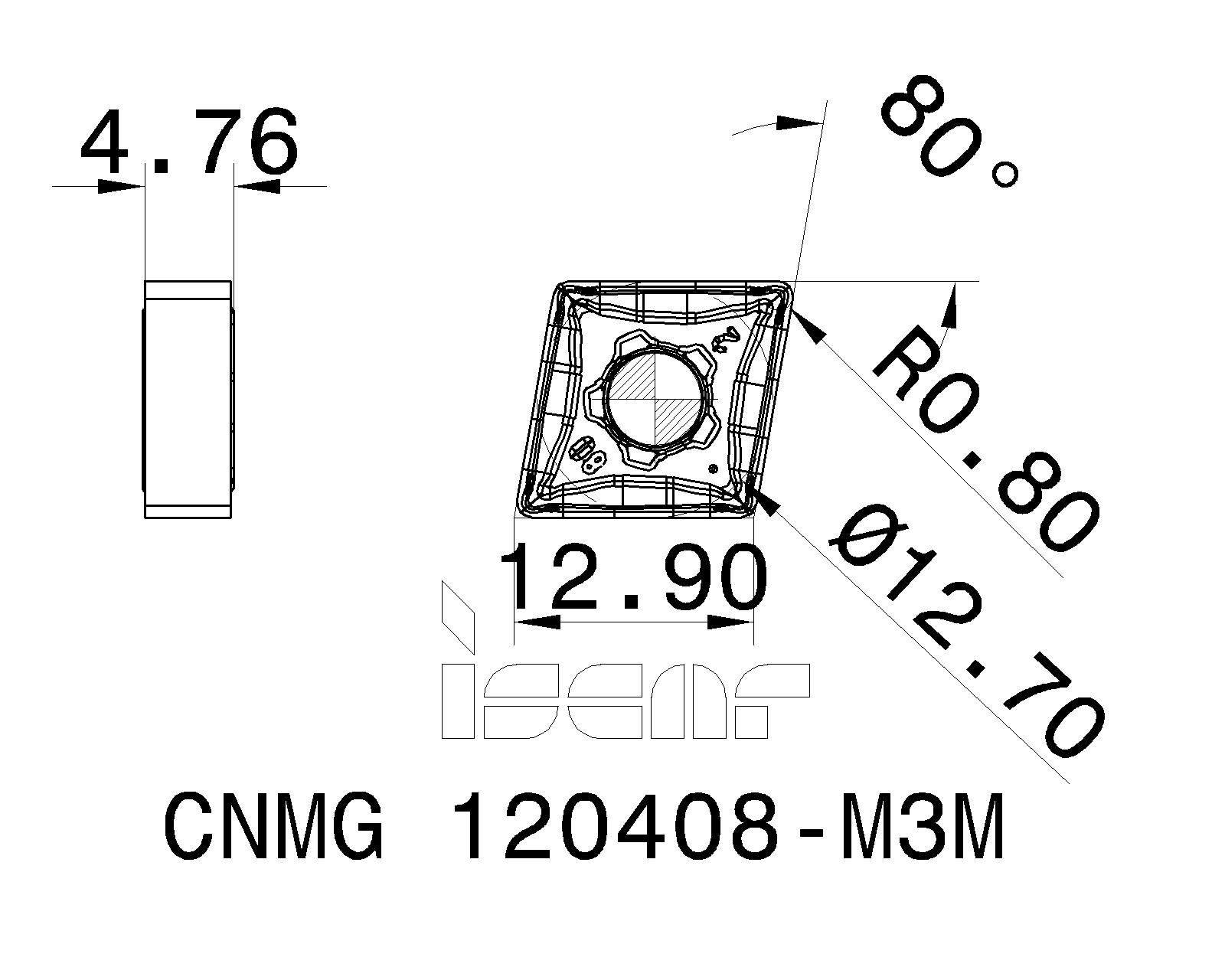 ISCAR Cutting Tools Metal Working Tools CNMGM3M 5510174 CNMG
