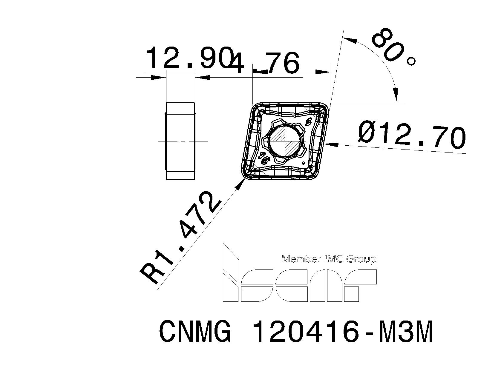 ISCAR Cutting Tools Metal Working Tools CNMGM3M 5510287 CNMG