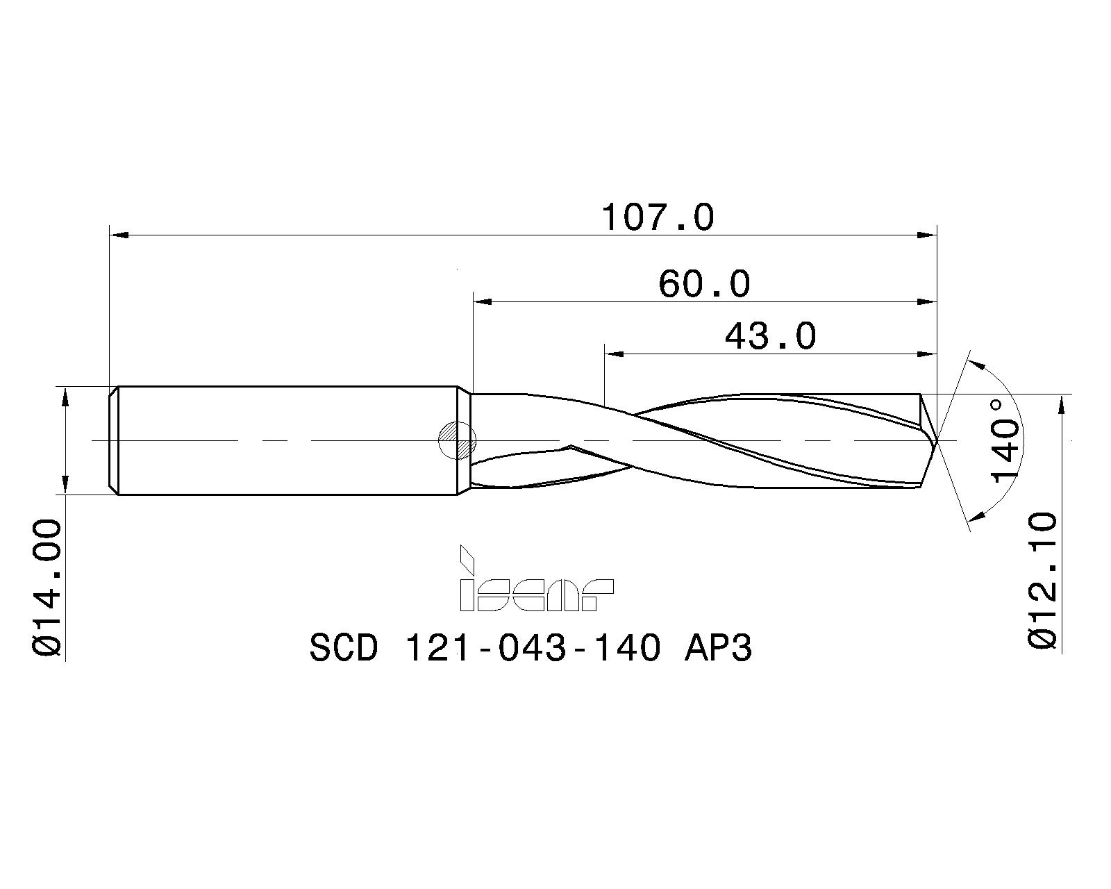 ISCAR Cutting Tools - Metal Working Tools - SCD-AP3 (3xD) : 5530407 ...