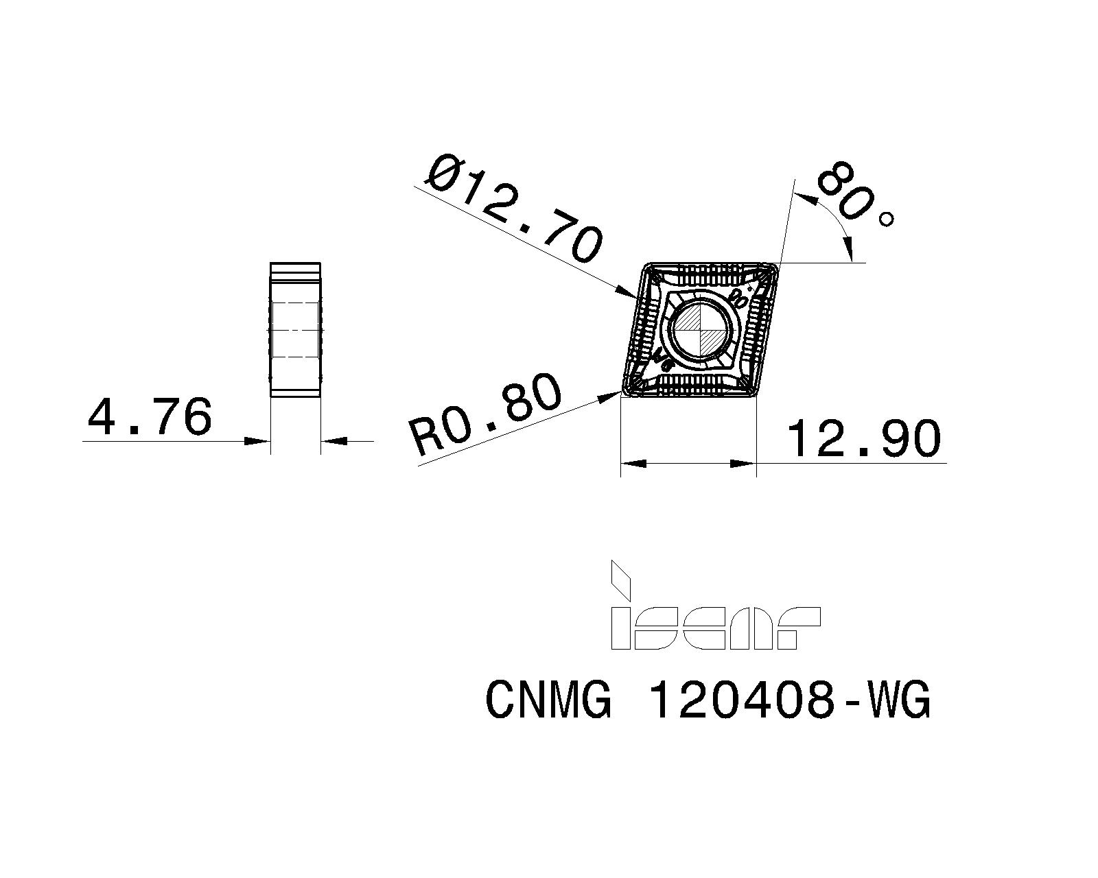 ISCAR Cutting Tools - Metal Working Tools - CNMG-WG/NRW : 5550248 ...